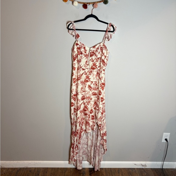 WAYF Etoile patterned corset ruffle sleeve dress - Picture 2 of 7